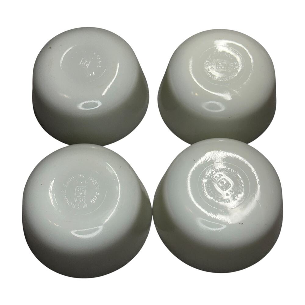 Set of 4 White Ceramic Ramekins Microwave Oven Safe Custard Cups - Picture 5 of 7